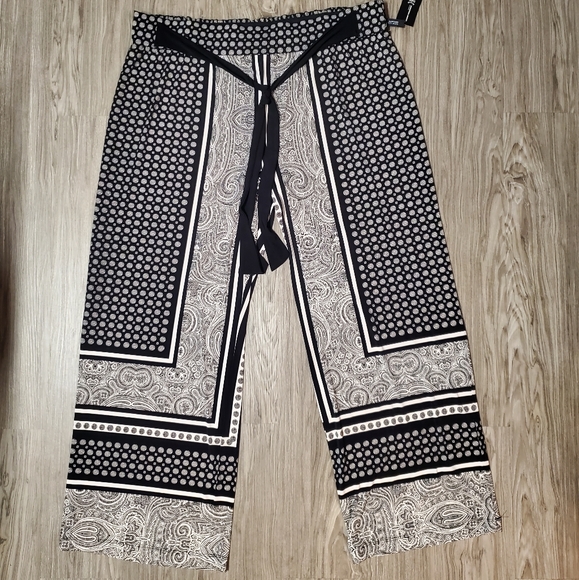 INC International Concepts Plus Size Tie-Waist Palazzo Pants - Picture 7 of 10